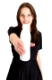Woman Holding A Bottle Of Lactose Free Milk And Smiling And Doing A Thumb Up