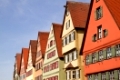 Alte Häuserfassaden in Dinkelsbuehl – Franken