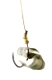 dollar bait on hook golden thread isolated on white background