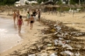 verschmutzter Strand