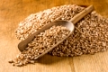 Wooden scoop with wheat