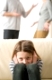 Little girl is troubled because parents arguing
