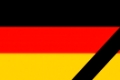 The German flag in mourning style. Illustration