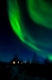 Nordlicht (Aurora borealis) ueber einer Huette, Stora Sjoefallet Nationalpark, Welterbe Laponia, Lappland, Norrbotten, Schweden, Skandinavien, Europa; Maerz 2008