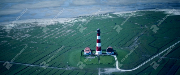 Leuchtturm Westerhever, Halbinsel Eiderstedt, Nordfriesland, Deutschland