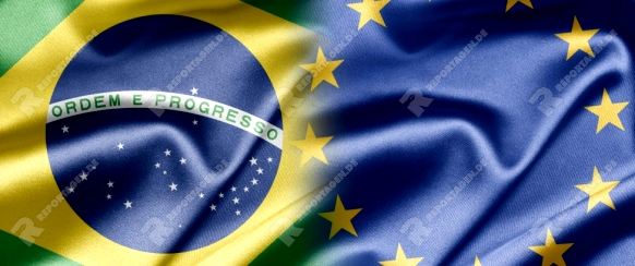 Brazil and the nations of the world. A series of images with an Brazilian flag
