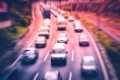  highway traffic jam concept - cars on highway