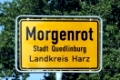 Ortsschild - Morgenrot - der Stadt Quedlinburg