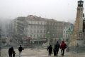 Marseille im Schnee: Blick vom Bahnhof Saint Charles in die Stadt