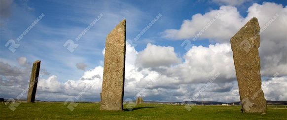 Standing Stones of Stenness (Steinkreis), Teil des Welterbes Neolithic Heart of Orkney auf der Insel Mainland der Orkney Inseln