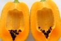 Papaya on white background, tropical fruit, Vietnamese agriculture product, rich fiber and vitamin A,C ,E, make healthy heart, prevent atherosclerosis, laxative, good for digestive system, tonic