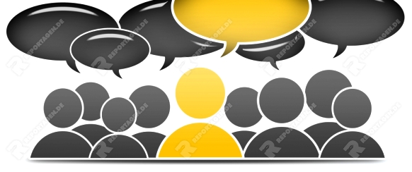 social media concept - group communication