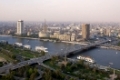 Blick auf Kairo, Bruecke des 6. Oktober ueber Nil, Kairo, Aegypten,View at Cairo, Bridge of 6. October over Nile, Cairo, Egypt